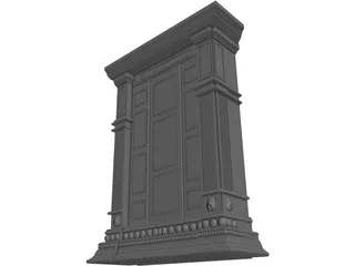 Narnia Wardrobe 3D Model preview