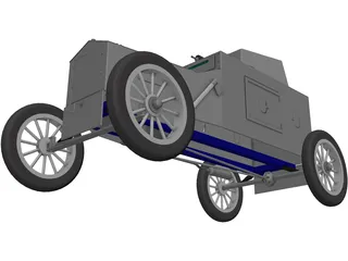 Ford Armored Car 3D Model preview