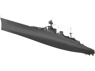 Hood Battlecruiser 3D Model preview