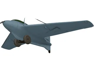Messerschmitt Me 163 Komet 3D Model preview