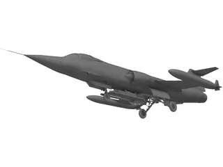 Lockheed F-104 Starfighter 3D Model preview