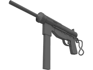 M3 Greese Gun 3D Model preview