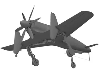 Kyushu J7W Shinden 3D Model preview