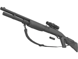 M3 DG Shotgun 3D Model preview