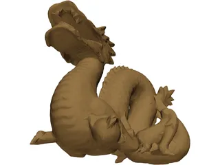 Golden Dragon 3D Model preview