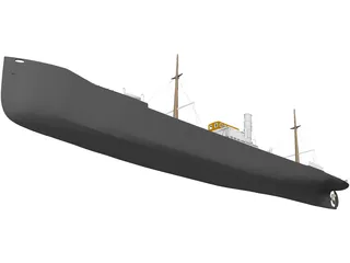 Freight Ship 3D Model preview