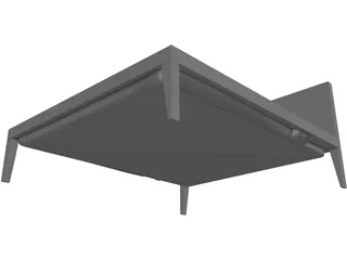 Alicudi Bed 3D Model preview