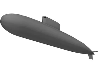 Kilo Russia Submarine 3D Model preview