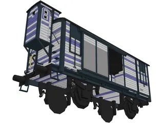 Train Car Box 3D Model preview