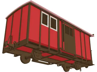 Train Car Box 3D Model preview