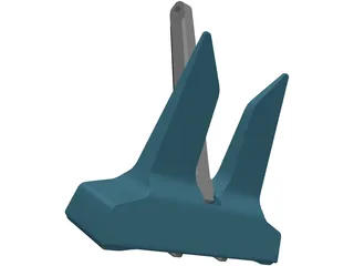 Danforth Anchor 3D Model preview