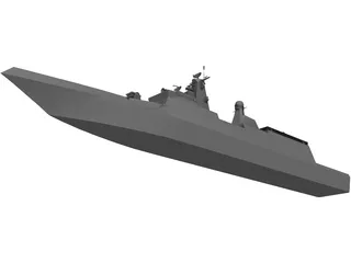 Russian Conceptual Frigate 3D Model preview