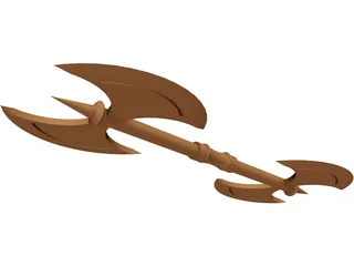 Double Axe 3D Model preview