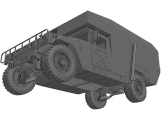 HUMVEE Maxi Ambulance 3D Model preview