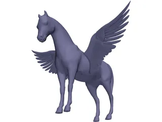 Flying Horse 3D Model preview