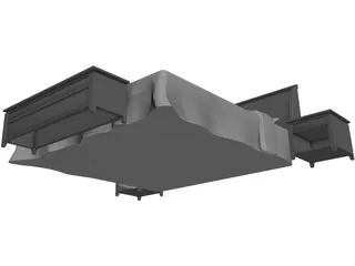 Double Bed 3D Model preview