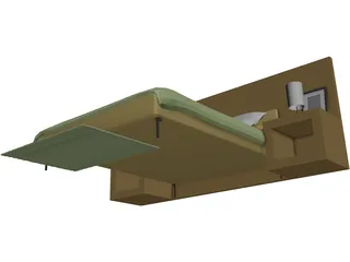 Bed Hospital 3D Model preview