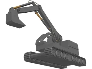 Excavator Digger 3D Model preview
