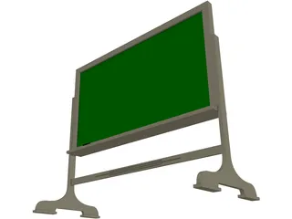 Chalkboard Free-Standing 3D Model preview