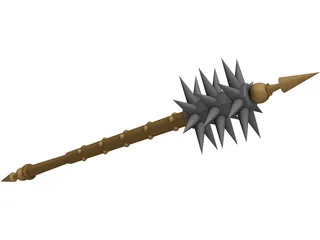 Spiked Mace 3D Model preview