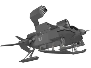 Aliens UD-4L Cheyenne Utility Dropship 3D Model preview