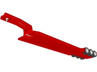 Lowboy Trailer 3D Model preview
