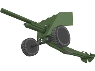 British Anti-Tank Cannon 3D Model preview