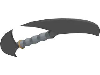 Double Mini Hand Axe 3D Model preview