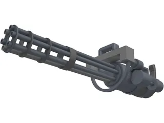 M-134 A2 Vulcan 6mm Mini Gun [Predator] 3D Model preview