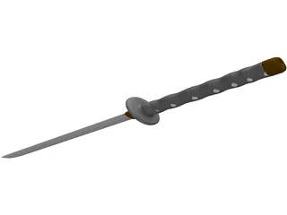 Ninjato Katana 3D Model preview