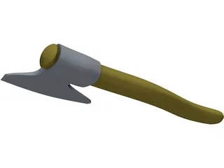 Medieval Axe Handle 3D Model preview