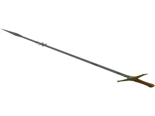 Medieval Thin Sword 3D Model preview