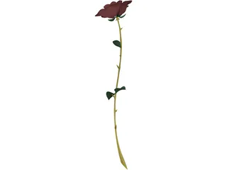 Red Rose 3D Model preview