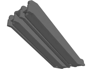 Double Escalator 3D Model preview