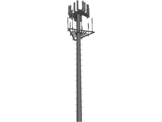 Cell Phone Tower 3D Model preview