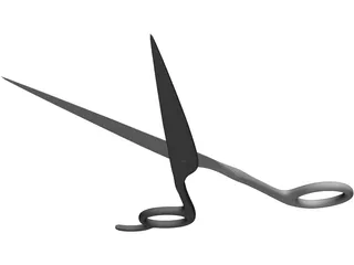 Haircut Scissors 3D Model preview
