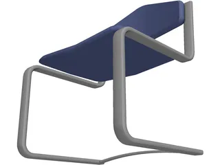 Waiting Room Chair 3D Model preview