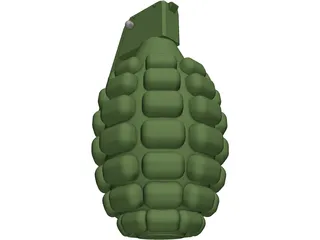 Pineapple Hand Grenade 3D Model preview
