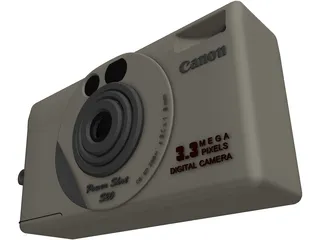Canon PowerShot S20 Digital Camera 3D Model preview