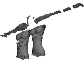 Modular Body Parts 3D Model preview