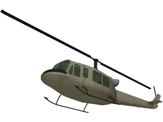 Bell UH-1 Iroquois 3D Model preview