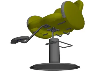 Salon Styling Chair 3D Model preview