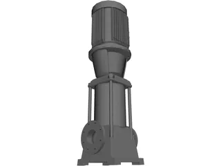 Grundfos Pump 3D Model preview