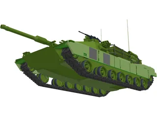American M1A1 Abrams Main Battle Tank 3D Model preview