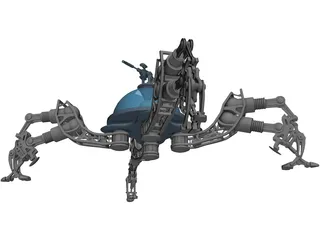 Light Spider Rover Robot 3D Model preview