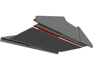 Thru Plate Girder Bridge 3D Model preview