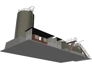 Petroleum Refinery 3D Model preview