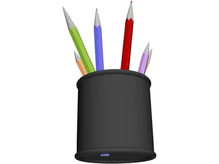 Pencils in the Box 3D Model preview