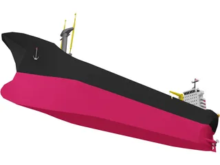 Oil Tanker Ship 3D Model preview