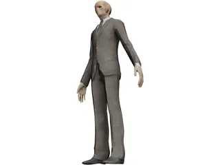 Slenderman Creature 3D Model preview
